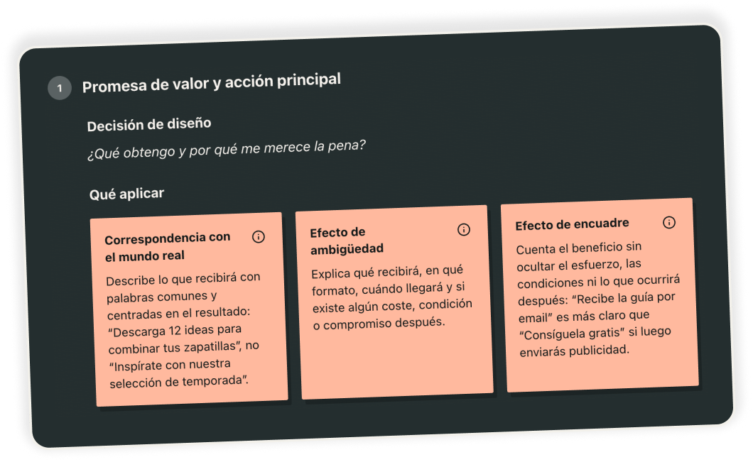 Principios aplicados a una landing page